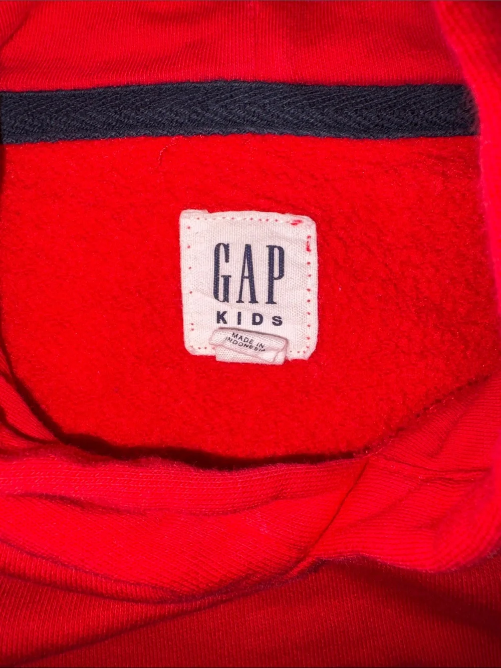 GAP Red Pullover Hoodie with Navy White Logo